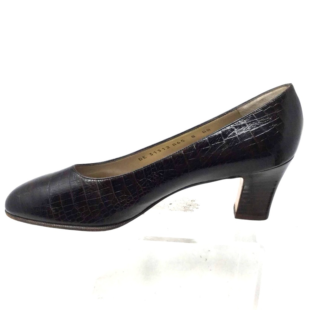 Salvatore Ferragamo Women Shoes Sz Us 8 Brown Heel - Picture 3 of 8